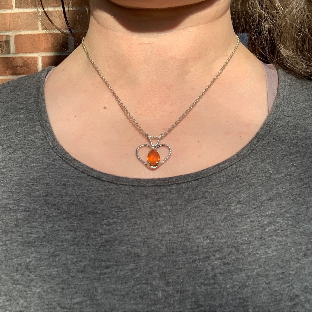 12.4ct Natural Facetted Opal .925 Sterling Silver Pendant - Picture 4 of 17